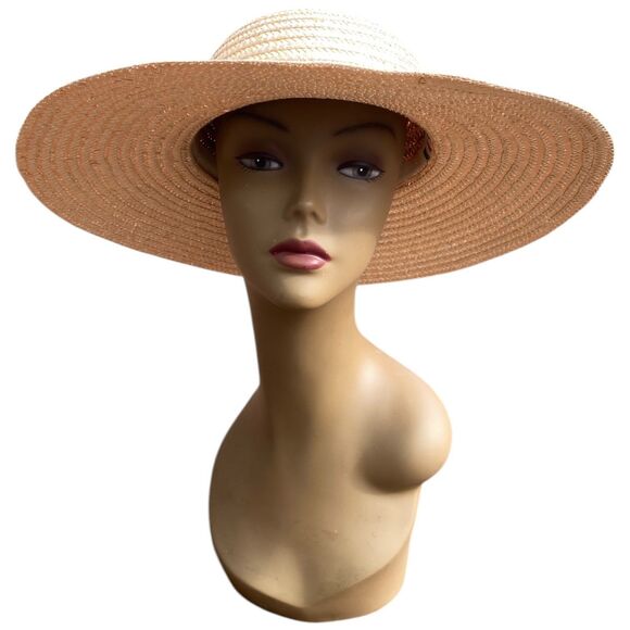 Vintage Straw Sun Hat Made in Italy Mint Condition Natural Nautical Maritime - Picture 3 of 11